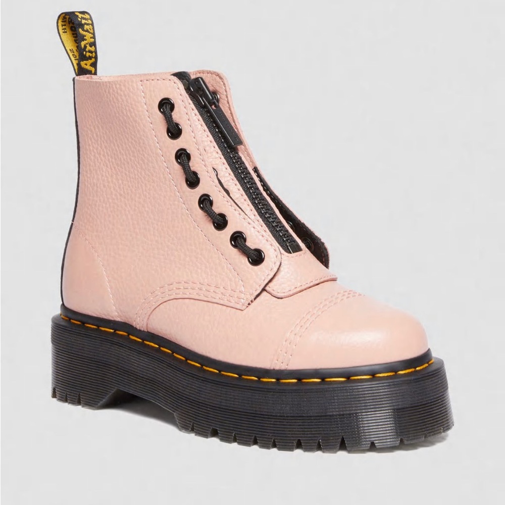 Sinclair milled Nappa leather doc marten platforms in pink